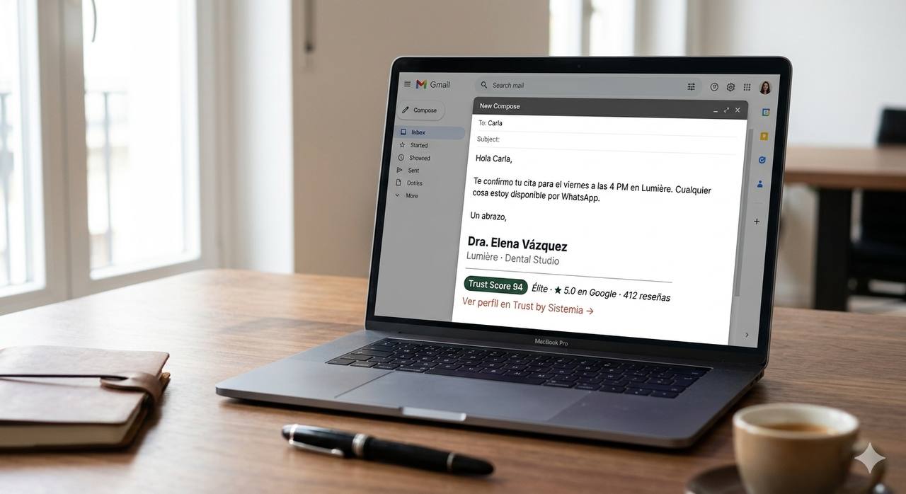 Email con firma Trust en Gmail