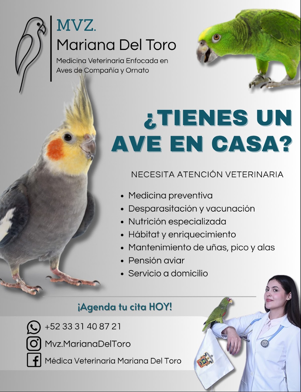 Mariana Del Toro Veterinaria de Aves