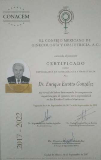 Dr. Enrique Escotto González, Ginecólogo — foto 3