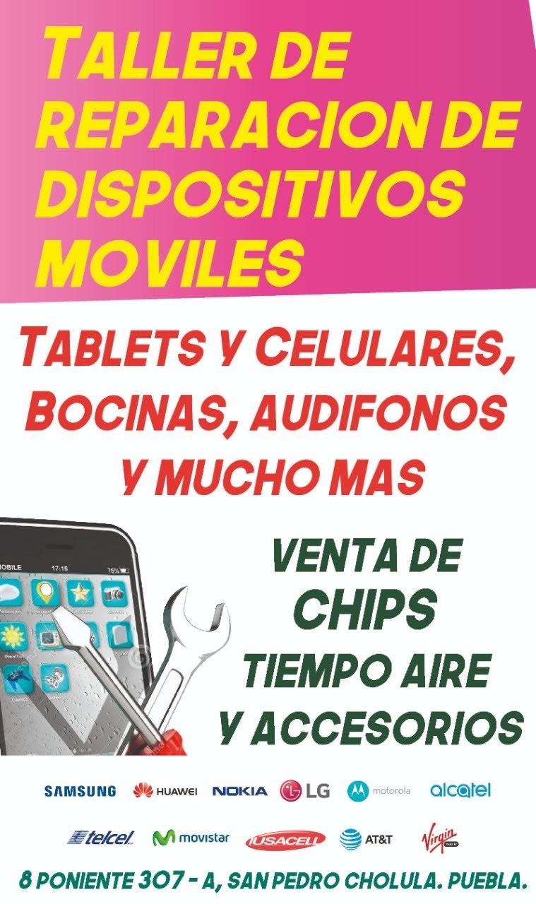 Taller de reparación para celulares, tablets y más...