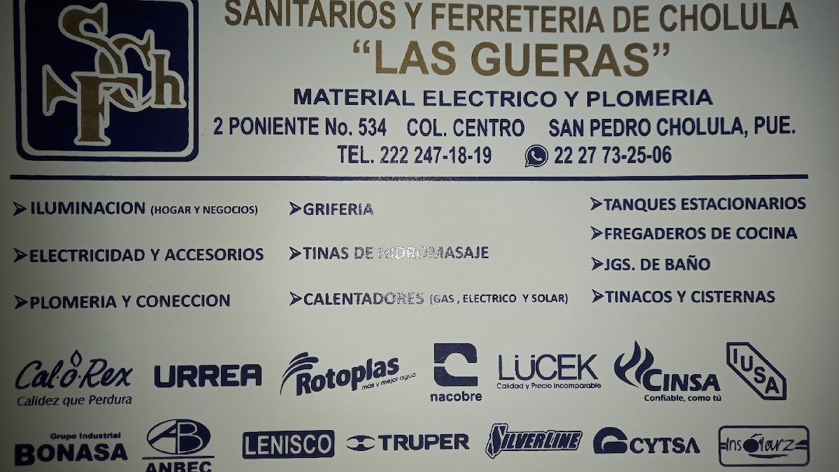 Sanitarios y Ferretería Cholula- Las Gueras- Gandara & Asociados — foto 2
