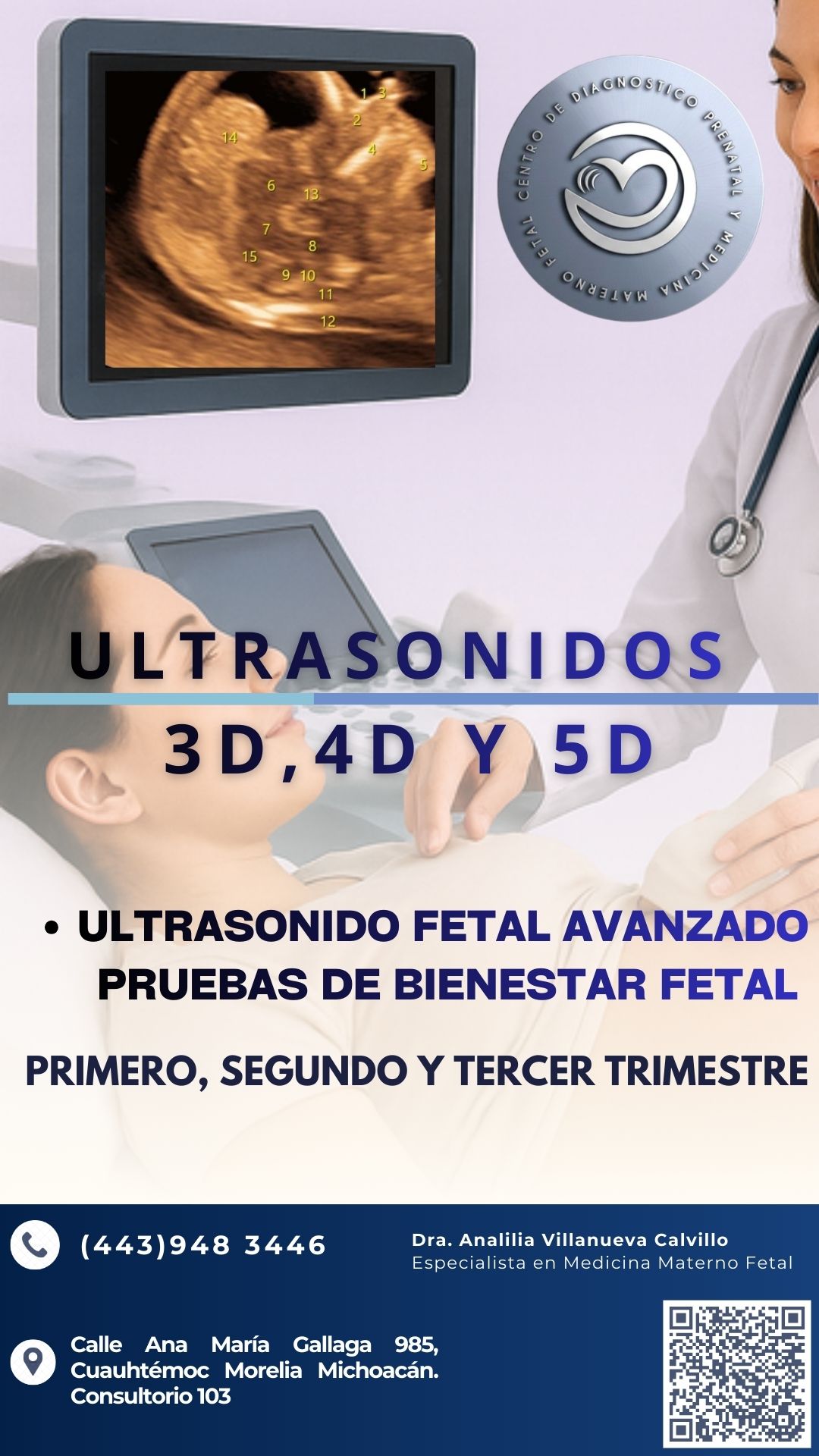 Dra. Analilia Villanueva Calvillo |Medicina Materno Fetal Morelia/Michoacán| Diagnóstico Prenatal|Ultrasonidos Especializados — foto 4